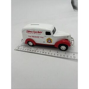 Chevrolet Panel Truck Bank Diecast Metal Featuring California Super Market
